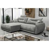 Ecksofa Fresh Grau 195x264 cm - Beige/Schwarz, Design, Textil (195/264cm) - MID.YOU