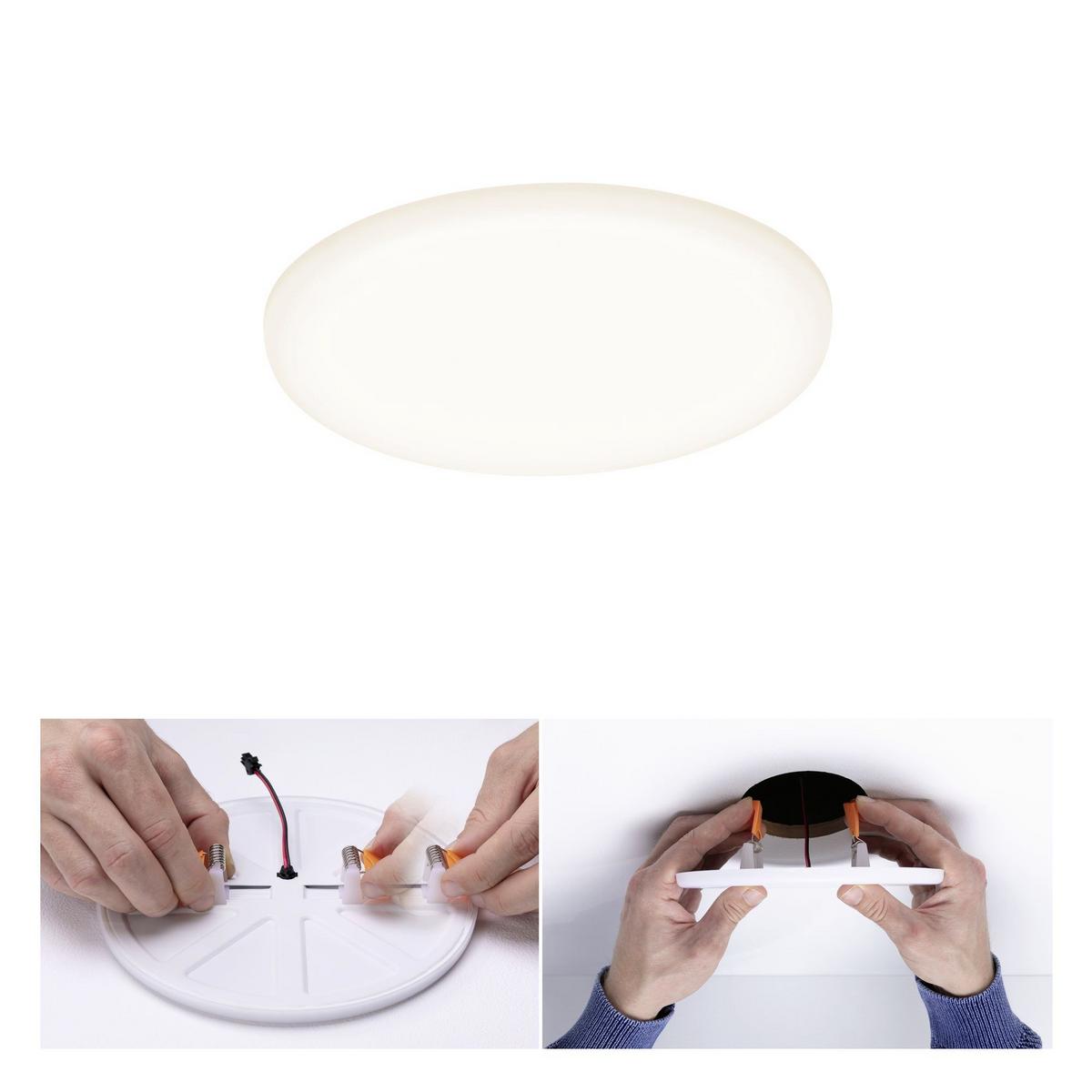 LED-Paneel Ø 12,5 cm Rund - Weiß, Basics, Kunststoff (12,5/1cm) - Paulmann