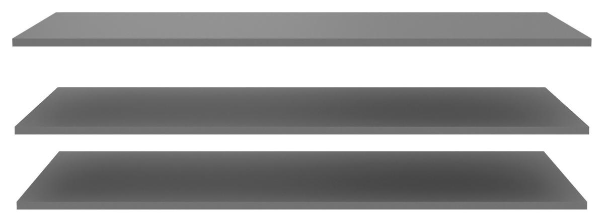 Belső Polc Chilly/savona - szürke, Modern, műanyag/faalapú anyag (107,8/2,2/42cm)