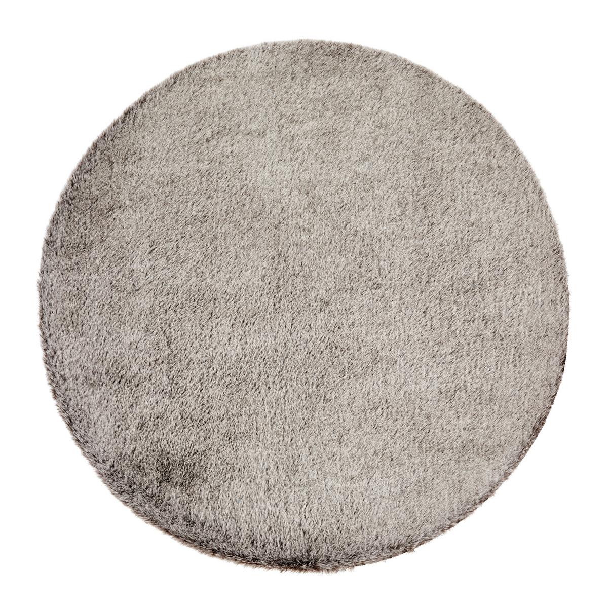 Fellteppich Leni Dunkelbraun Ø 80 cm, Rund - Dunkelbraun, MODERN, Textil (80cm) - Luca Bessoni