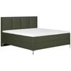 Boxspringbett Graz 140x200 Cm D.grün Inkl. Topper - Dunkelgrün/Alufarben, MODERN, Textil (140/200cm) - MID.YOU