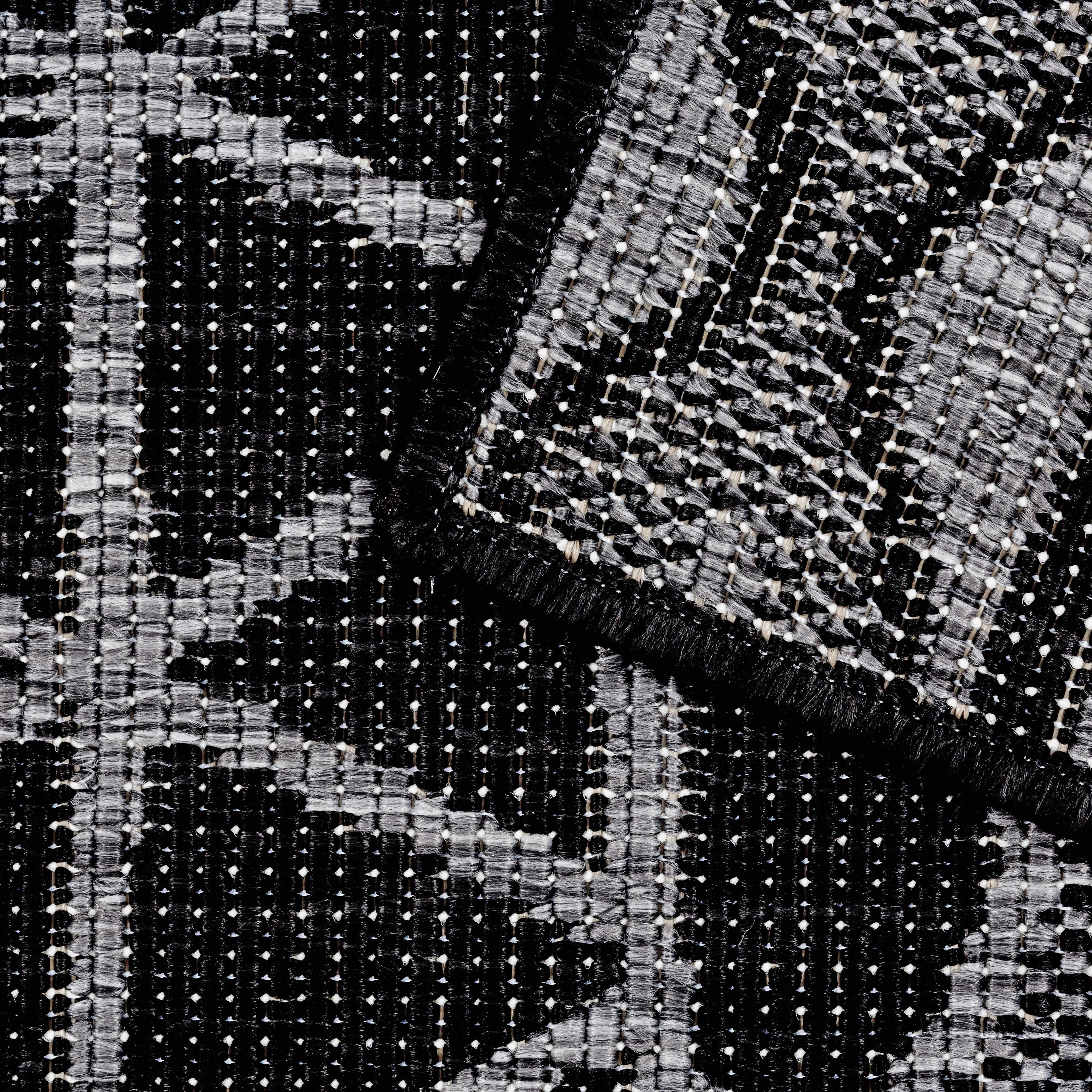 Koberec Tkaný Na Plocho Brüssel 2, 120/170cm, Šedá - šedá/černá, Moderní, textil (120/170cm) - Modern Living