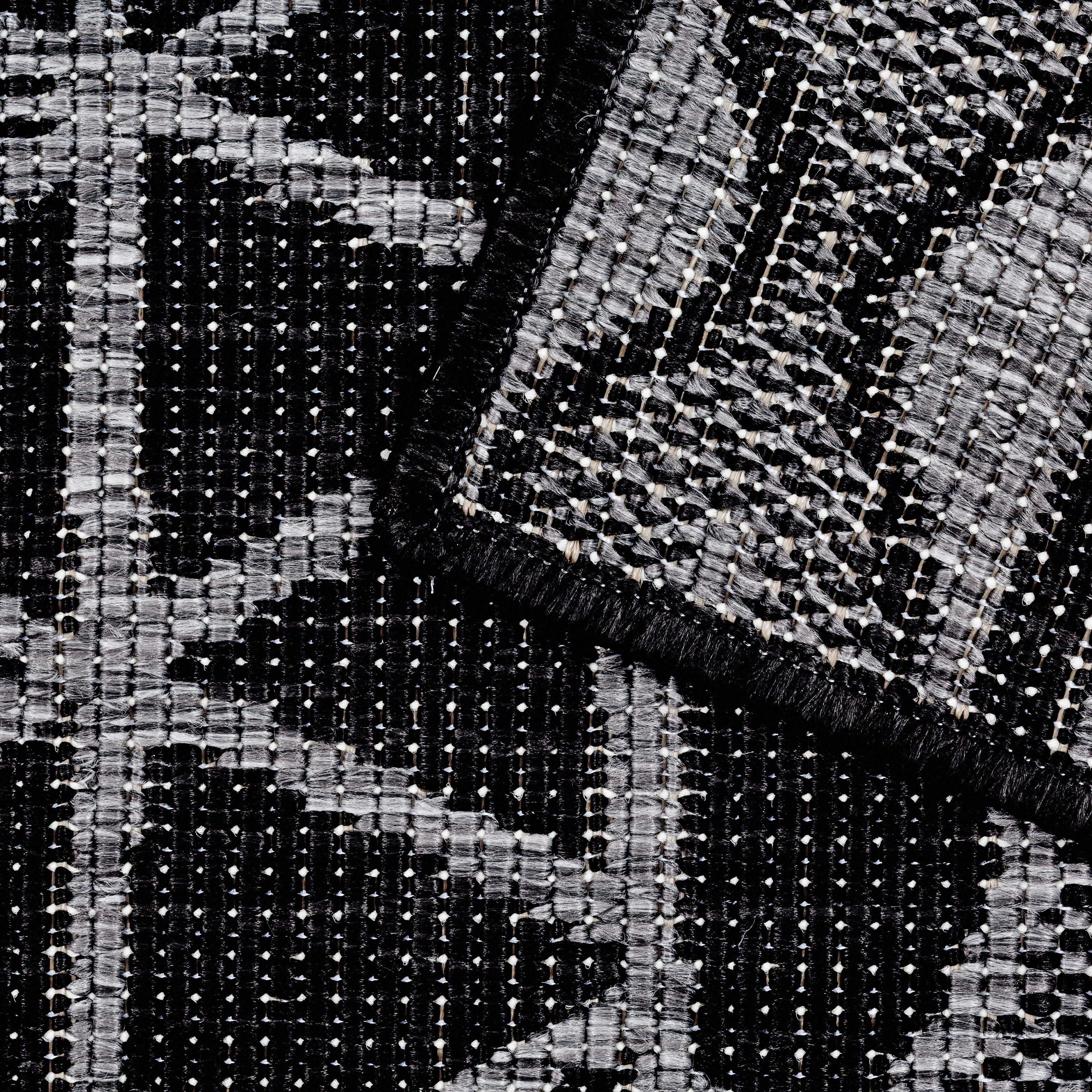 Plocho Tkaný Koberec Brüssel 2, 120/170cm, Sivá - čierna/sivá, Moderný, textil (120/170cm) - Modern Living