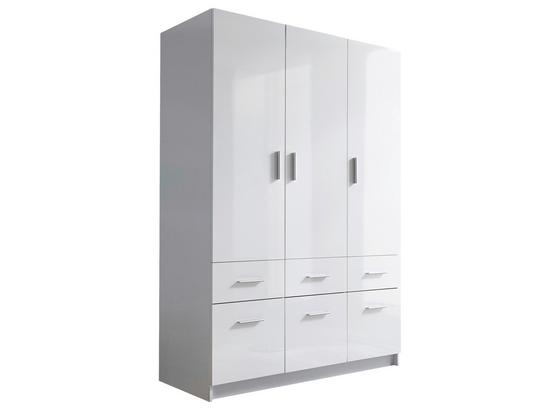 Drehtürenschrank mit Laden 135cm Hagen, Weiss - Weiß, Basics, Holzwerkstoff (135/195/57cm) - Livetastic Drehtürenschrank mit Laden 135cm Hagen, Weiss - Weiß, Basics, Holzwerkstoff (135/195/57cm) - Livetastic