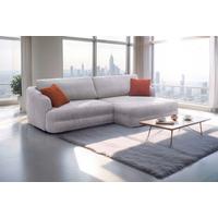 Ecksofa Lush, Grau Schenkel: 284x161 cm - Terracotta/Schwarz, Design, Textil (284/161cm) - Livetastic