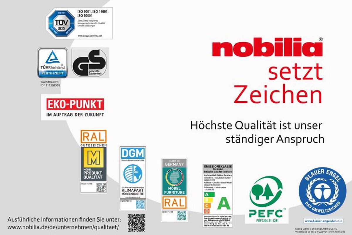 KUCHYŇSKÁ HORNÍ SKŘÍŇKA TOUCH - bílá/barvy nerez oceli, Moderní, kov/kompozitní dřevo (30/72/35cm) - Nobilia