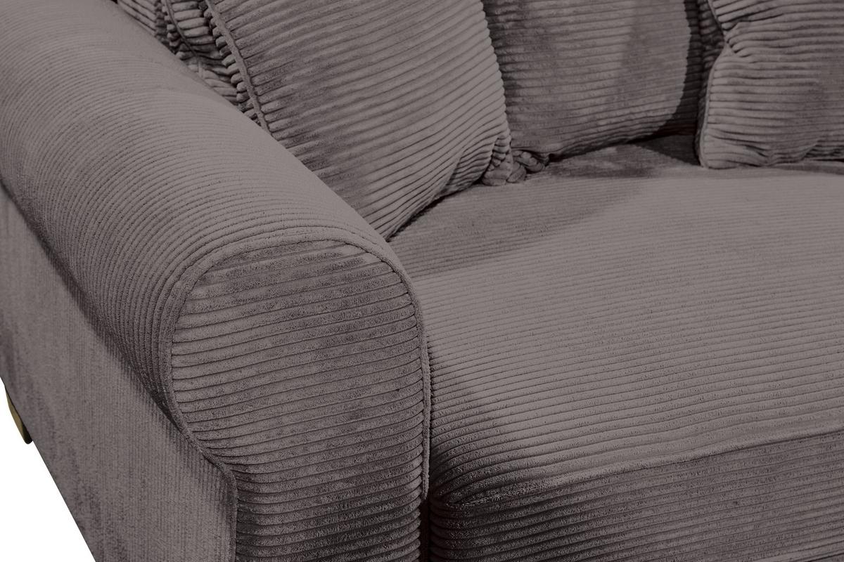 Ecksofa Maureen Dunkelgrau S: 255/185 cm - Dunkelgrau/Schwarz, KONVENTIONELL, Textil (255/185cm) - MID.YOU