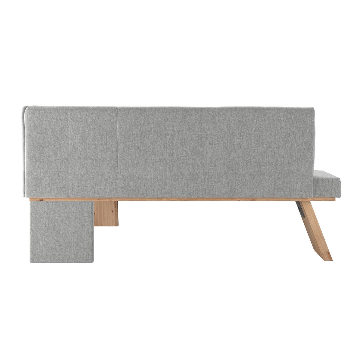 Eckbank Emma Ii - Eichefarben/Hellgrau, KONVENTIONELL, Holzwerkstoff/Textil (185/150cm)