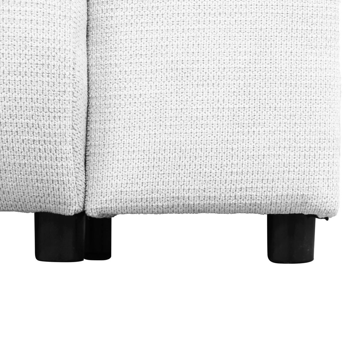 Ecksofa Velo Creme S: 160x250 cm - Creme/Schwarz, Design, Textil (160/250cm) - MID.YOU