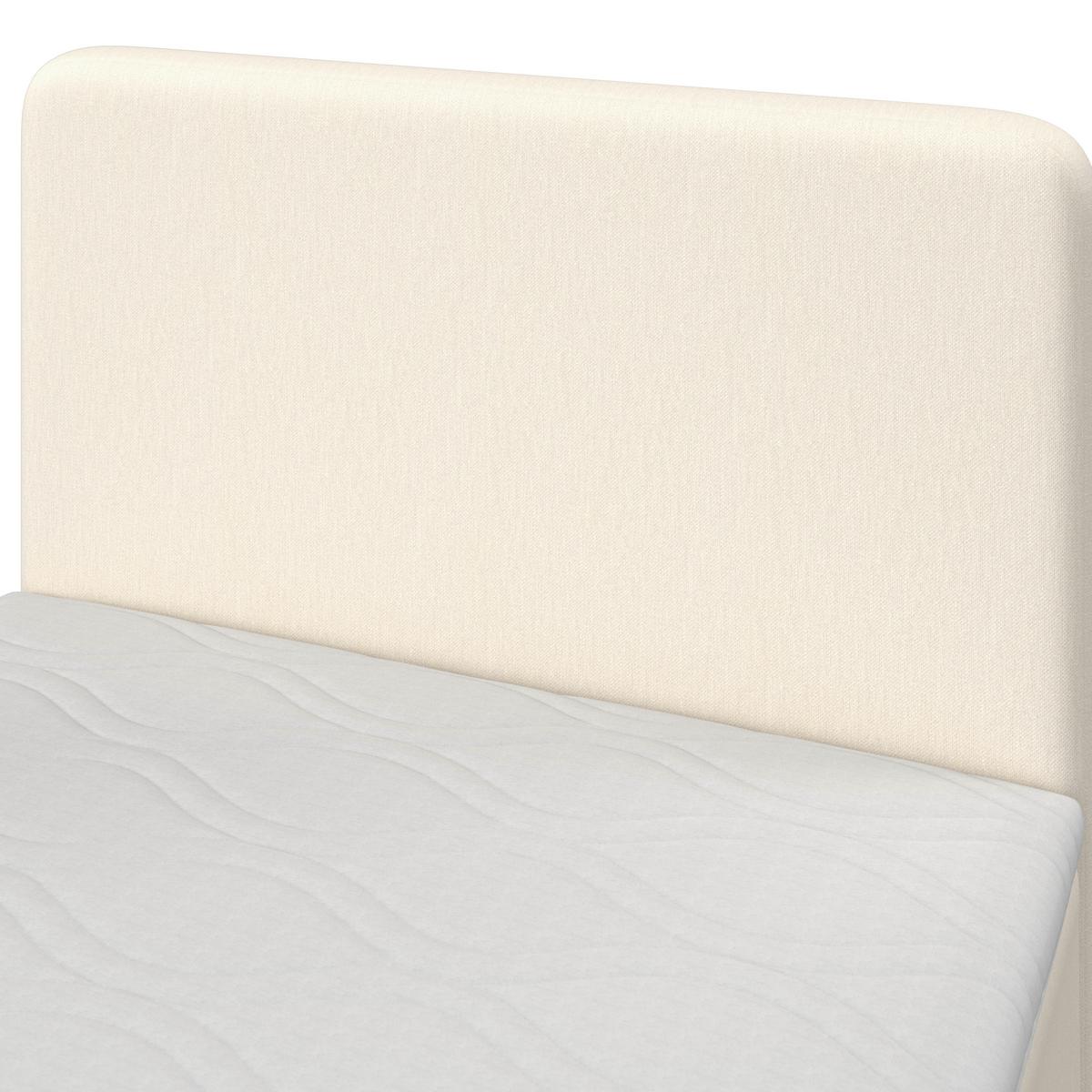 Boxspringová posteľ VIDA 90x200, krémová, s topperom - čierna/slonovinová, Modern, drevo/textil (90/200cm) - Bessagi Home