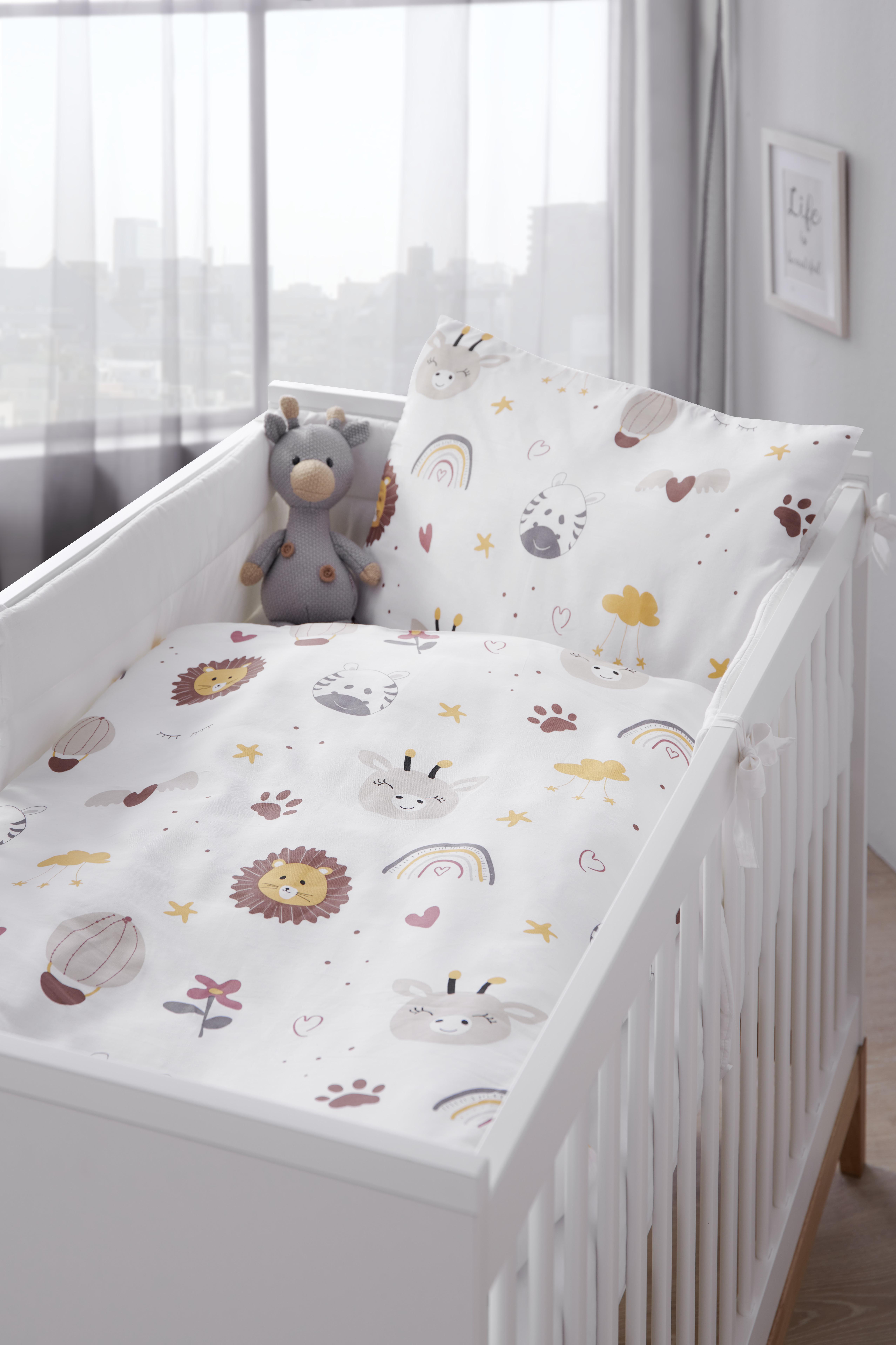 Detská Posteľná Bielizeň Sandy, 40/60+100/135cm - biela, Moderný, textil (100/135cm) - Premium Living