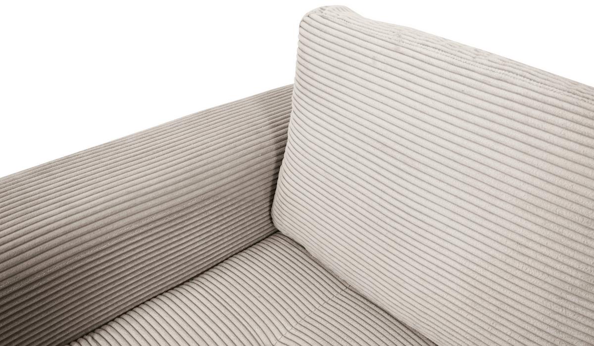 Souprava U MALTE, pravá, krémový manšestr - černá/krémová, Moderní, textil/plast (155/305/178cm) - Based