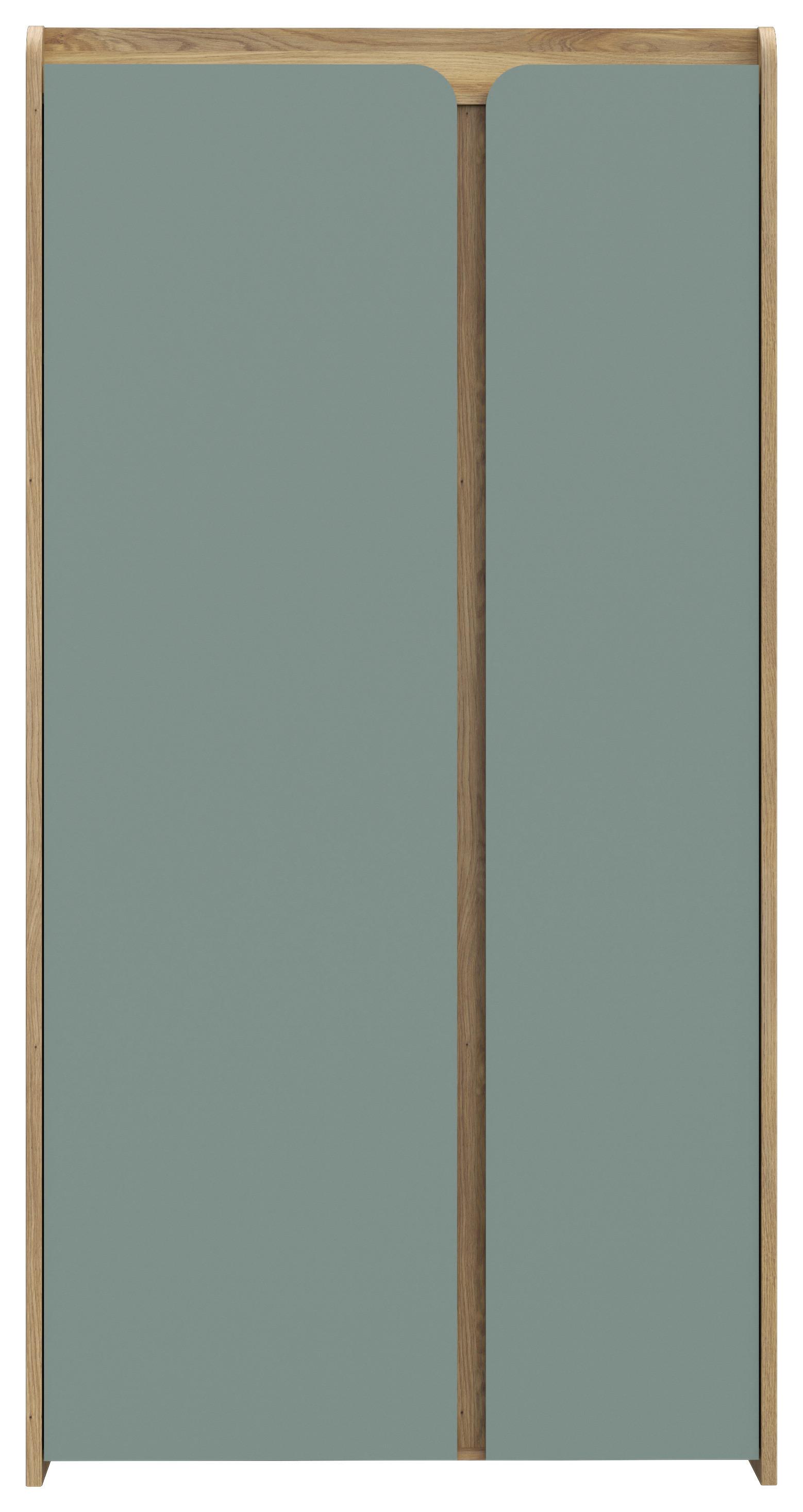 SKRIŇA HOA - farba duba/šalviovozelená, Modern, kompozitné drevo (104,4/204/52,7cm)