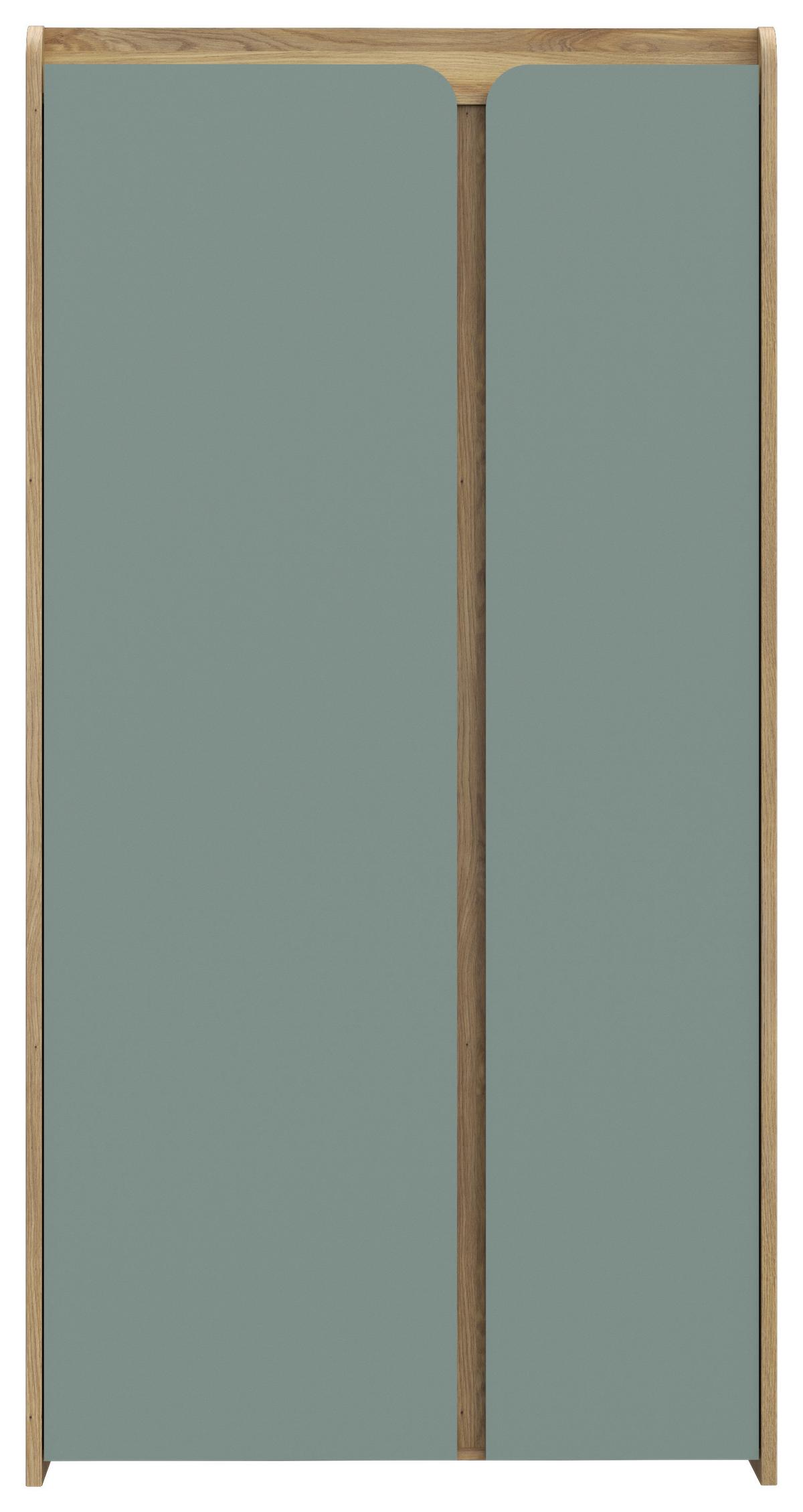 SKRIŇA HOA - farba duba/šalviovozelená, Modern, kompozitné drevo (104,4/204/52,7cm)