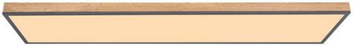 Led-deckenleuchte Doro L: 120 Cm - Opal/Graphitfarben, Basics, Kunststoff/Metall (120/30/6,5cm) - Globo