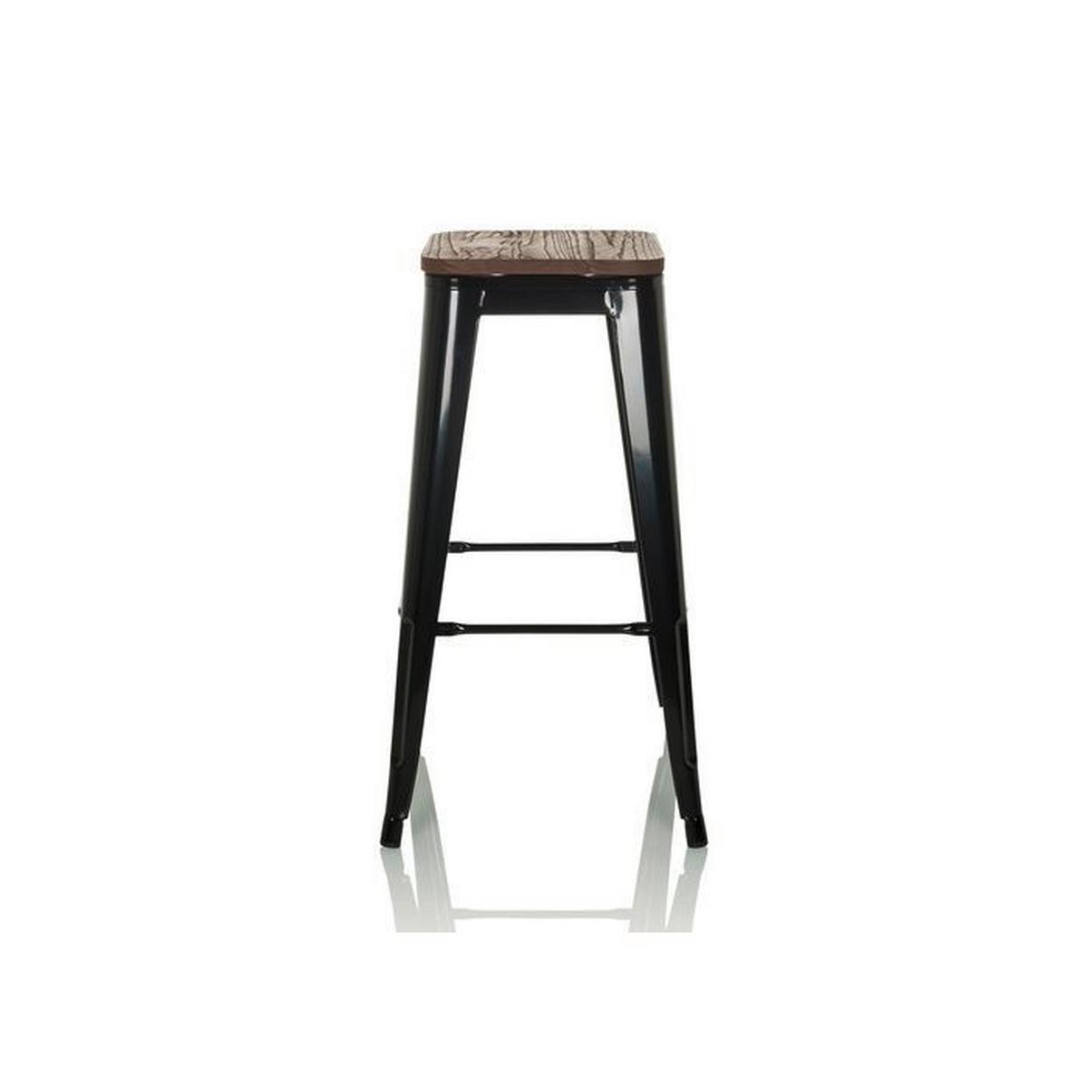 Barhocker Vantaggio High Schwarz B: 44cm - Schwarz, MODERN, Holz/Metall (44/77/44cm) - MID.YOU