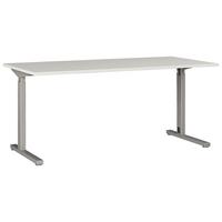 Schreibtisch B 180 H 70 Cm Gw-Profi, Grau/silberfarben - Silberfarben/Grau, KONVENTIONELL, Holzwerkstoff/Metall (180/70/80cm) - Germania