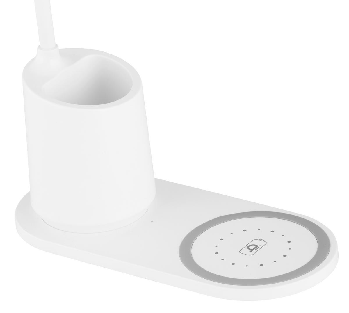 LED-Schreibtischleuchte 58429w - Opal/Weiß, Design, Kunststoff (34/8,5/45cm) - Globo