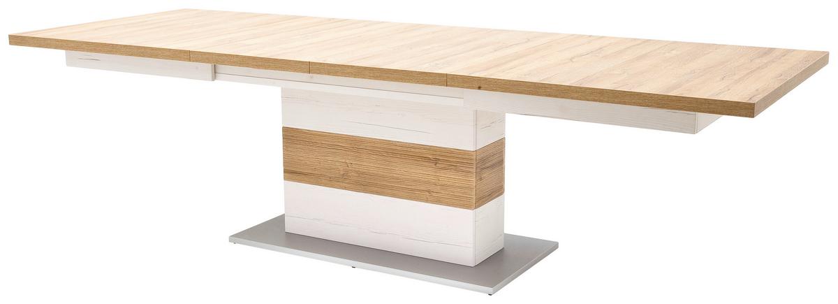 Esstisch Brixen 180-280x100 Cm Eiche/pinie Dekor - Eichefarben/Pinienfarben, LIFESTYLE, Holzwerkstoff (180-280/100/77cm) - Livetastic