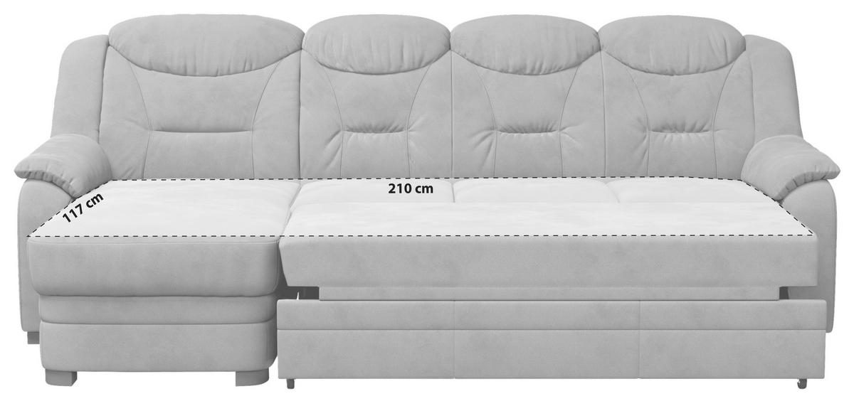 Ecksofa Marcus - Anthrazit, Basics, Textil (162/257cm) - MID.YOU