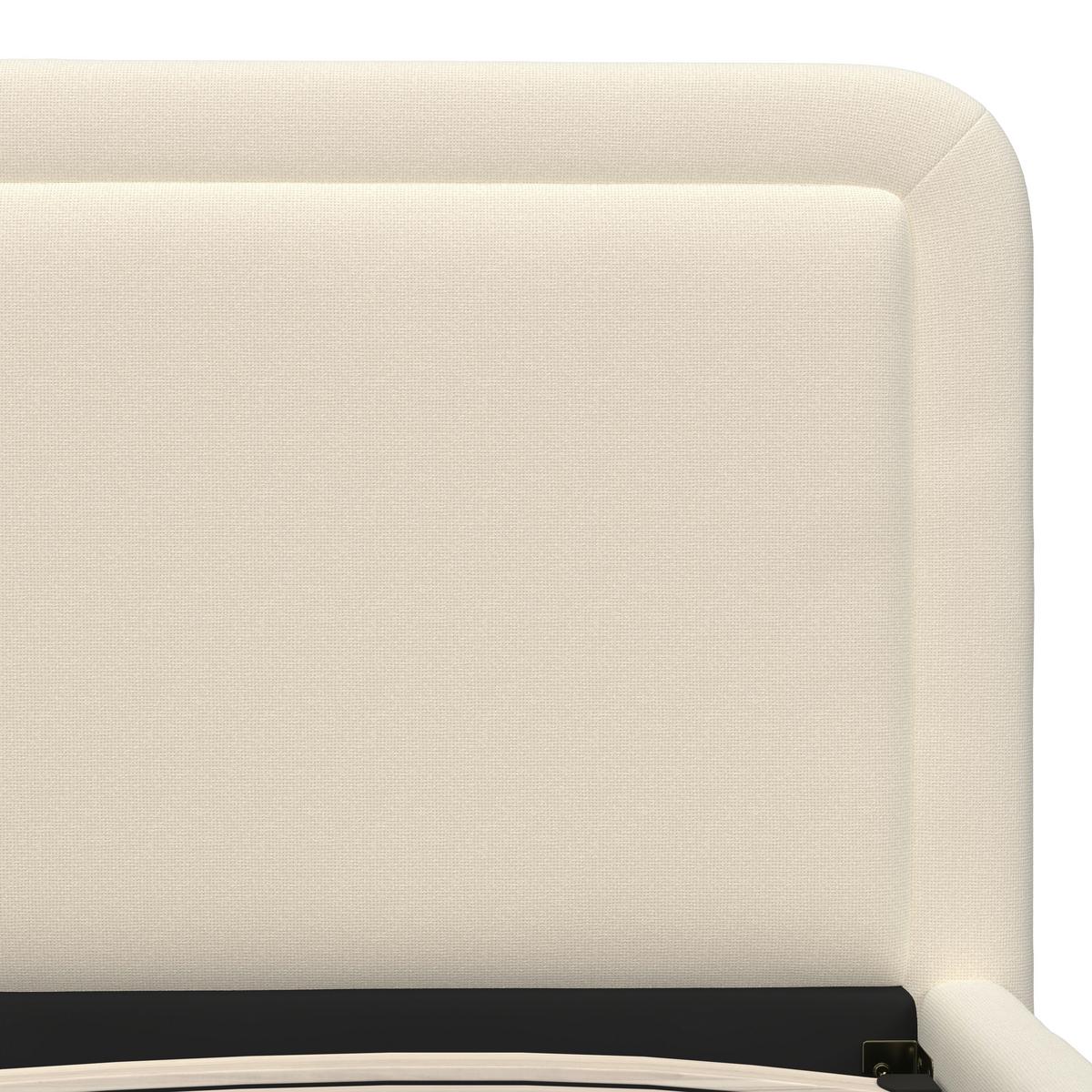 Čalouněná postel XIRELIA 160x200 cm, slonovinová - barvy dubu/slonovinová, Moderní, kov/dřevo (160/200cm) - Bessagi Home