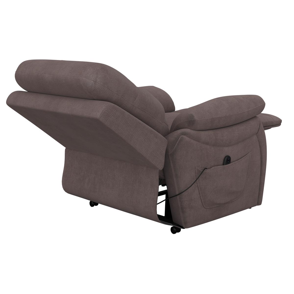 Relaxsessel Mario Webstoff braun, B: 89 cm - Schwarz/Braun, MODERN, Textil/Metall (89/107/94cm) - James Wood