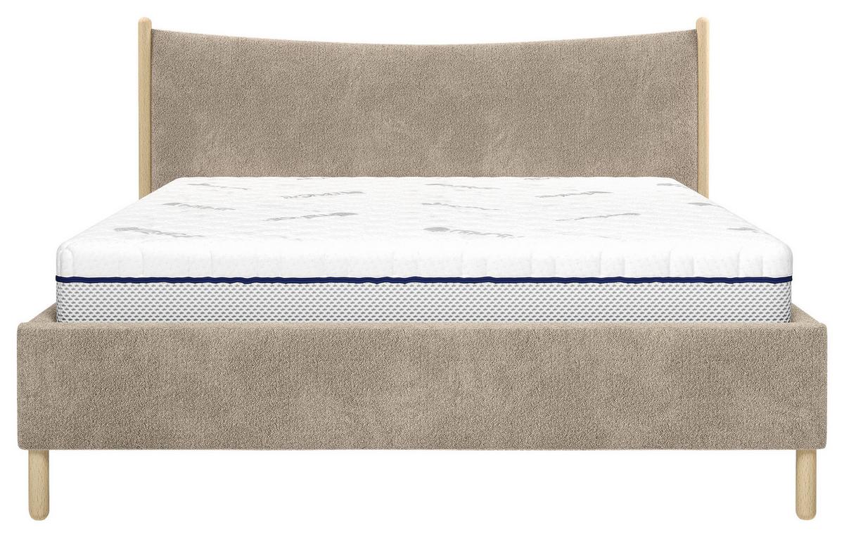 Polsterbett Nature Braun Lf: 180x200 Cm - Buchefarben/Braun, MODERN, Holz/Holzwerkstoff (180/200cm) - MID.YOU