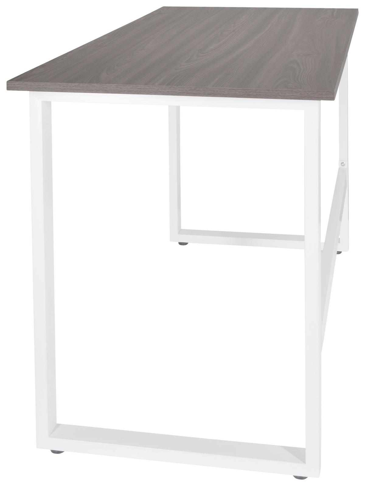 Schreibtisch Workspace Light I Grau/Weiß - Weiß/Grau, Basics, Holzwerkstoff/Metall (120/60/76cm) - MID.YOU