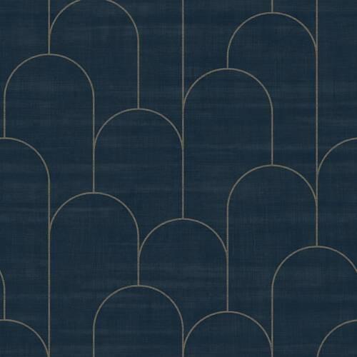 Vliestapete Odile, Grün/blau - Blau/Grün, Basics, Papier/Kunststoff (52/1005cm)