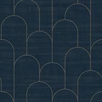 Vliestapete Odile, Grün/Blau - Blau/Grün, Basics, Papier/Kunststoff (52/1005cm)