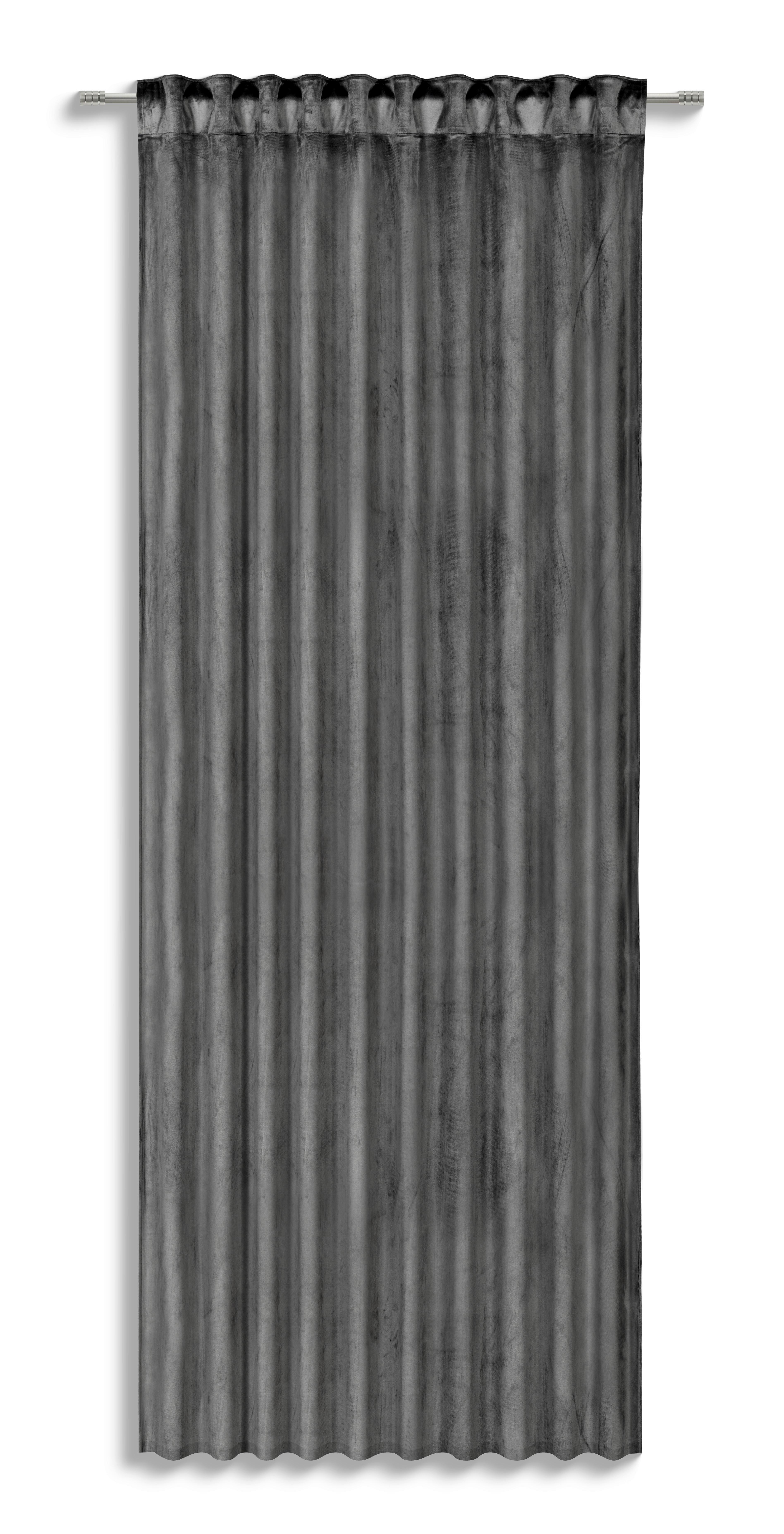 Fertigvorhang Cozy - Anthrazit, MODERN, Textil (140/245cm) - Luca Bessoni