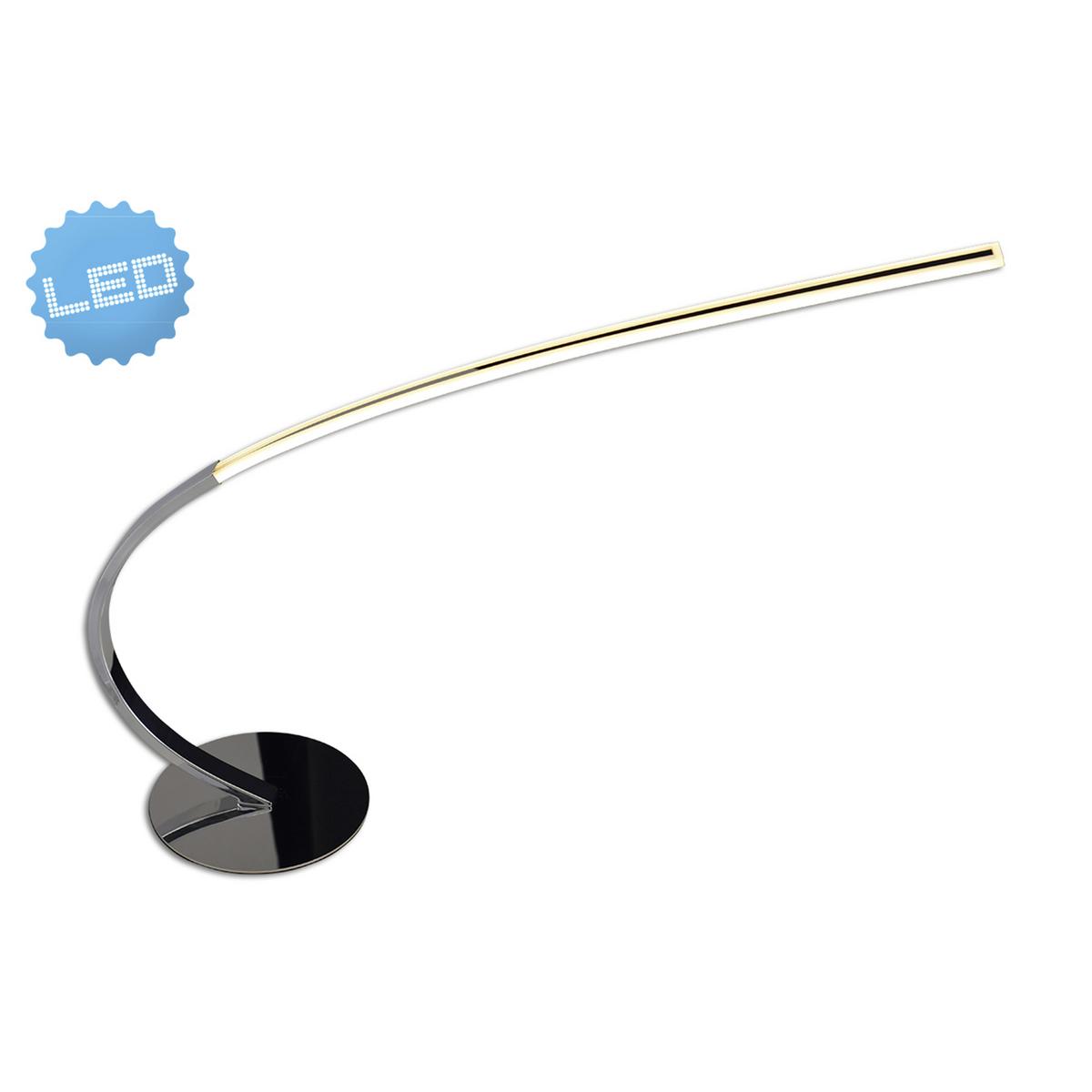 LED-Tischlampe Loop Line Chromfarben Geschwungen - Chromfarben, LIFESTYLE, Metall (16/60cm) - Näve
