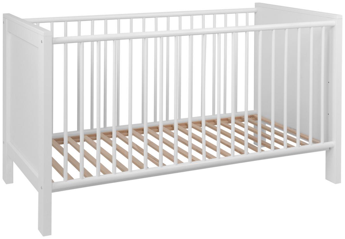 Gitterbett Landwood 66b Weiss Matt - Weiß, Basics, Holz/Holzwerkstoff (164/84/77cm) - MID.YOU