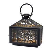 Laterne Lenti S - Goldfarben/Schwarz, KONVENTIONELL, Metall (25/13/27cm) - Luca Bessoni