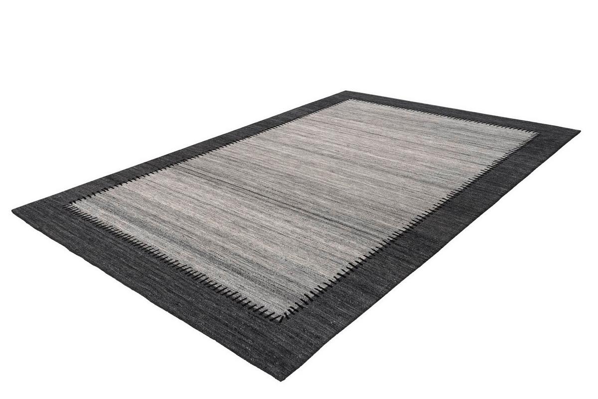 Flachwebteppich Anthrazit /Grau Phoenix 120x170 cm - Anthrazit/Grau, KONVENTIONELL, Textil (120/170cm) - Kayoom