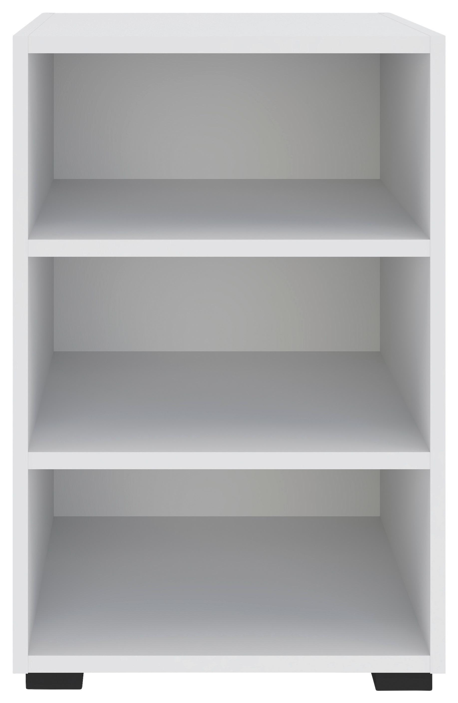 REGÁL UNIT-ELEMENTS MIDI - bílá/černá, Moderní, kompozitní dřevo (45,6/67,2/40cm) - Ondega