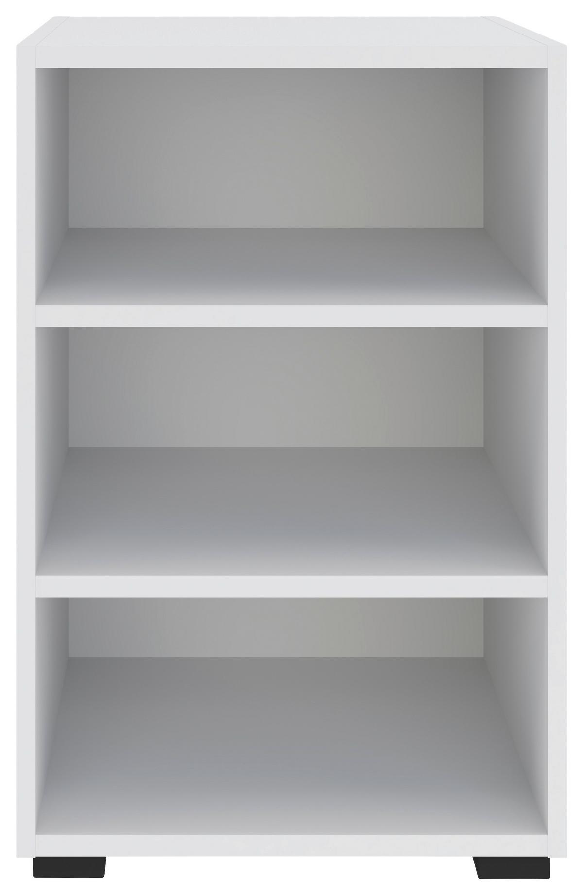 REGÁL UNIT-ELEMENTS MIDI - bílá/černá, Moderní, kompozitní dřevo (45,6/67,2/40cm) - Ondega