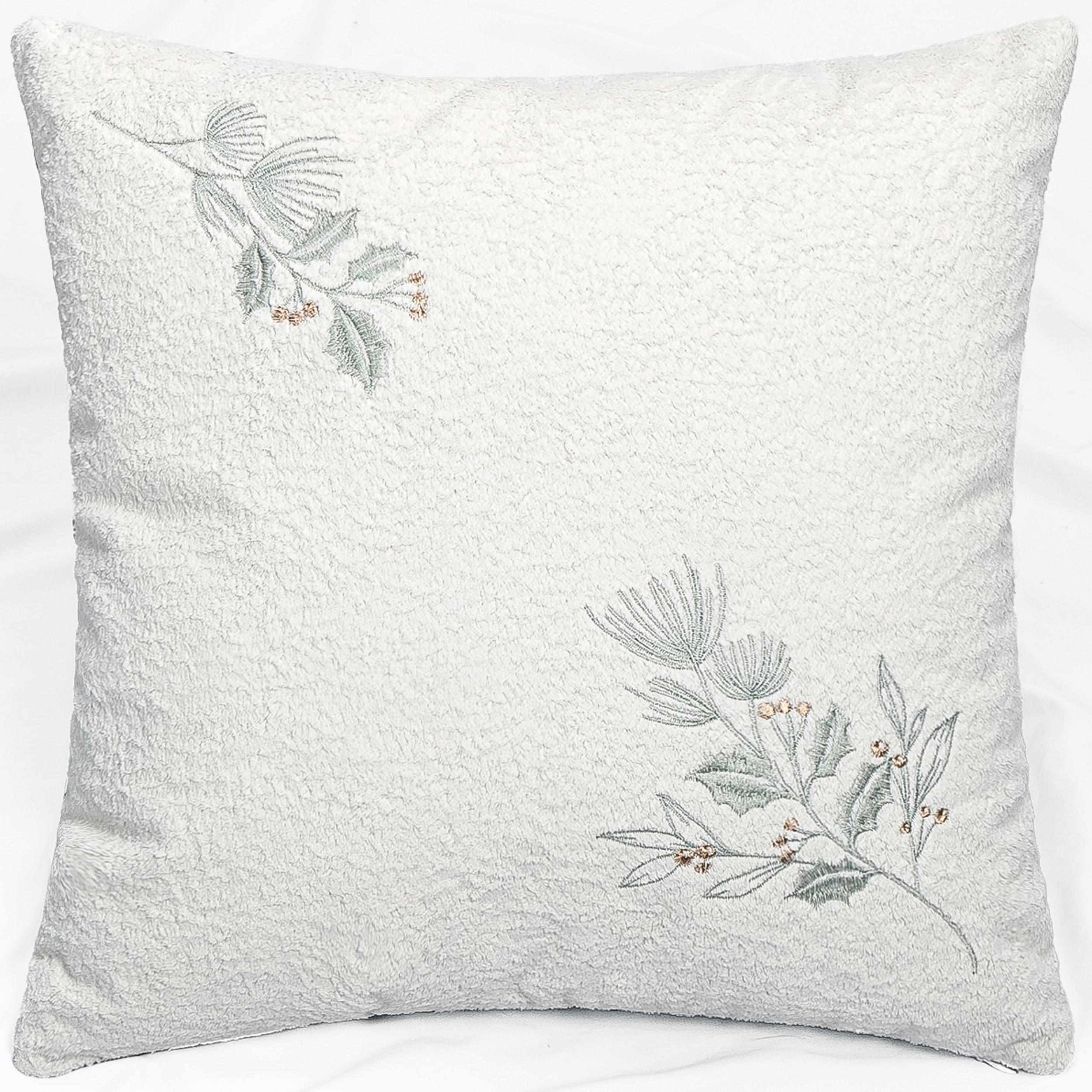 DEKORAČNÝ VANKÚŠ JOLLY - biela/mätovozelená, textil (45/45cm) - Mömax