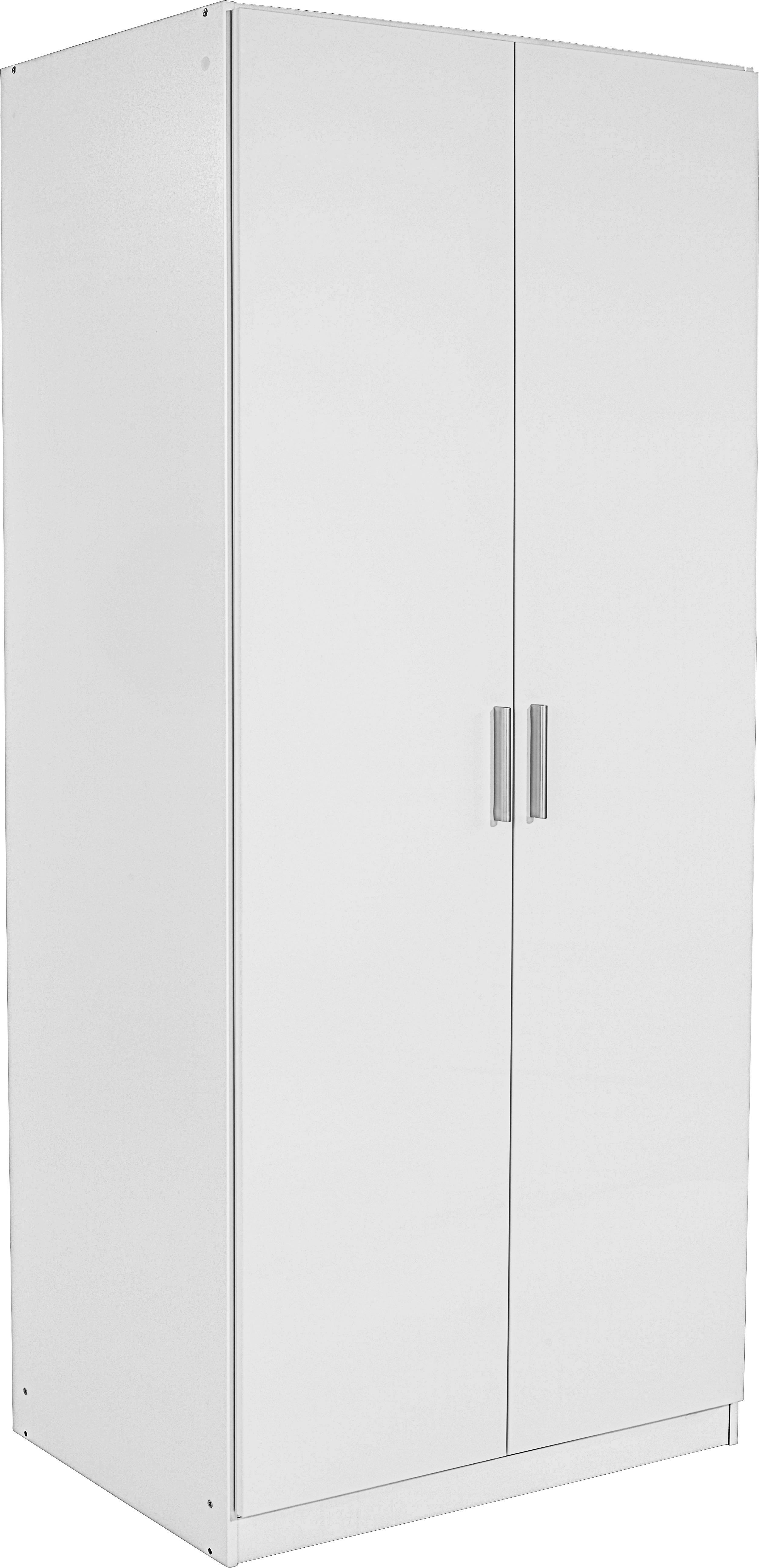 ŠATNÍ SKŘÍŇ CELLE - bílá/barvy hliníku, Moderní, kompozitní dřevo/plast (91/197/54cm)