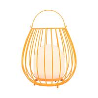 Akku-Tischleuchte Jim Orange B: 28 cm - Weiß/Orange, Design, Kunststoff/Metall (28/30cm) - Nordlux