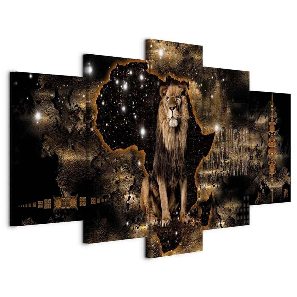 Leinwandbild Braun Schwarz B: 200 cm - Schwarz/Braun, Basics, Holzwerkstoff/Textil (200/100/1,2cm) - artgeist