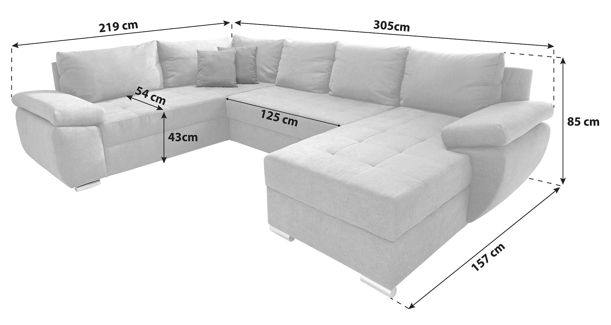 Wohnlandschaft Terana Mit Schlaffunktion, Anthrazit