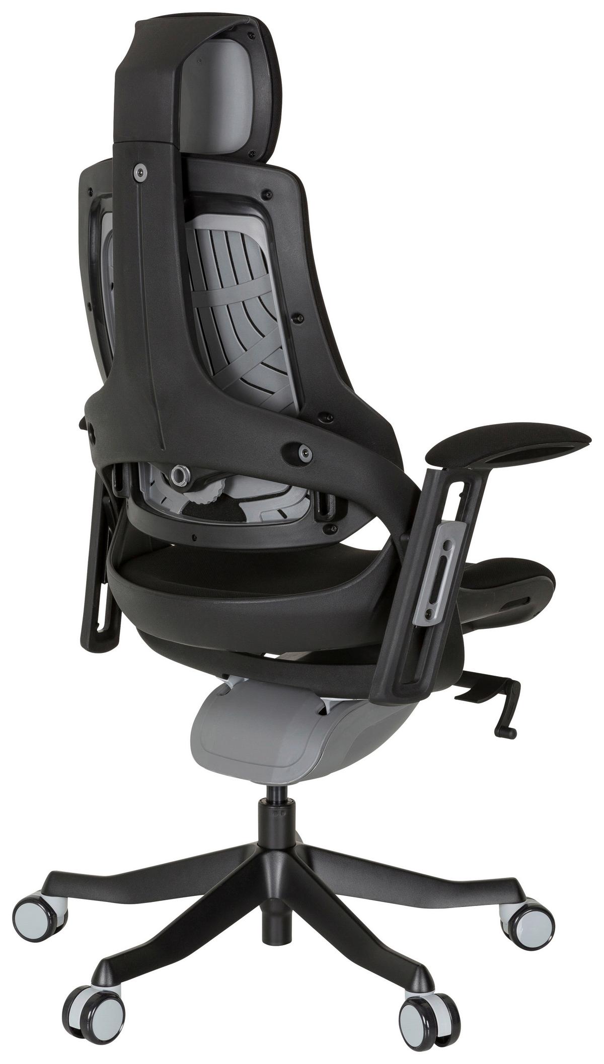Drehstuhl Spektre Black Schwarz - Schwarz, MODERN, Kunststoff/Textil (67/116/54cm) - MID.YOU