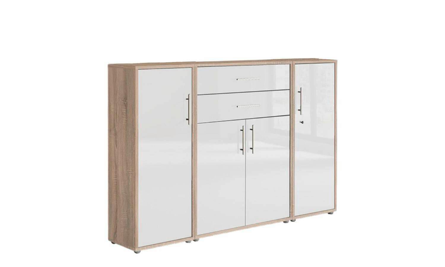 Aktenschrank Office Edition Eiche Dekor/weiß Hg, B:172,6cm