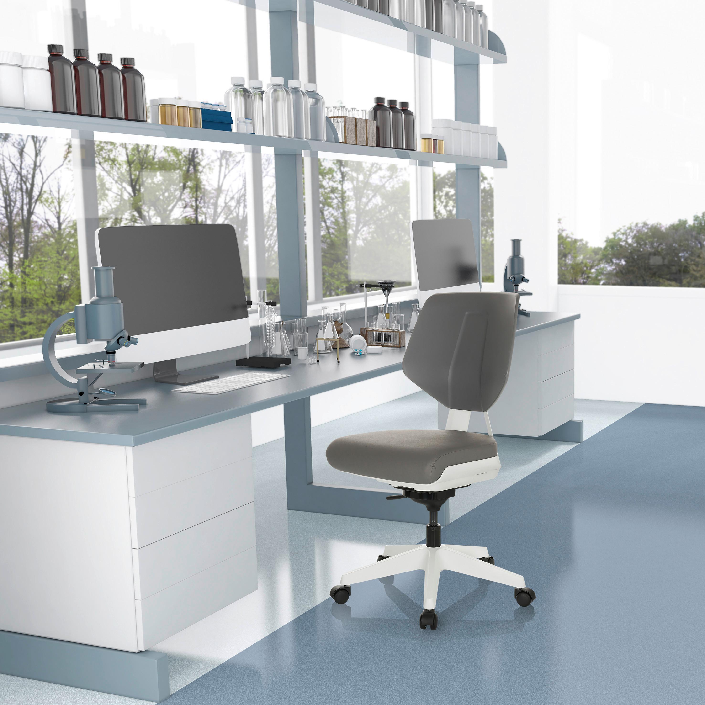 Bürostuhl Move Work Grau - Grau, Basics, Kunststoff/Textil (59/95/59cm) - MID.YOU