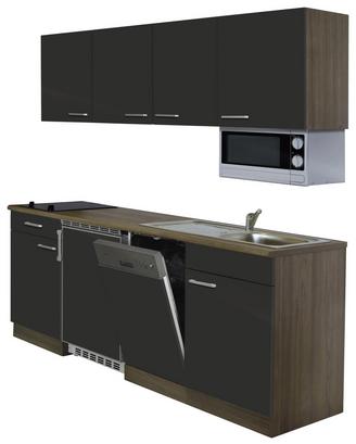 Platzsparend und schick mit viel Stauraum für Gläser und Tassen Platzsparende Küche mit viel Stauraum