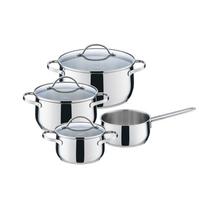 Kochtopfset km Bellano - Edelstahlfarben, Basics, Metall (48,3/27,2/19,30cm) - Kelomat