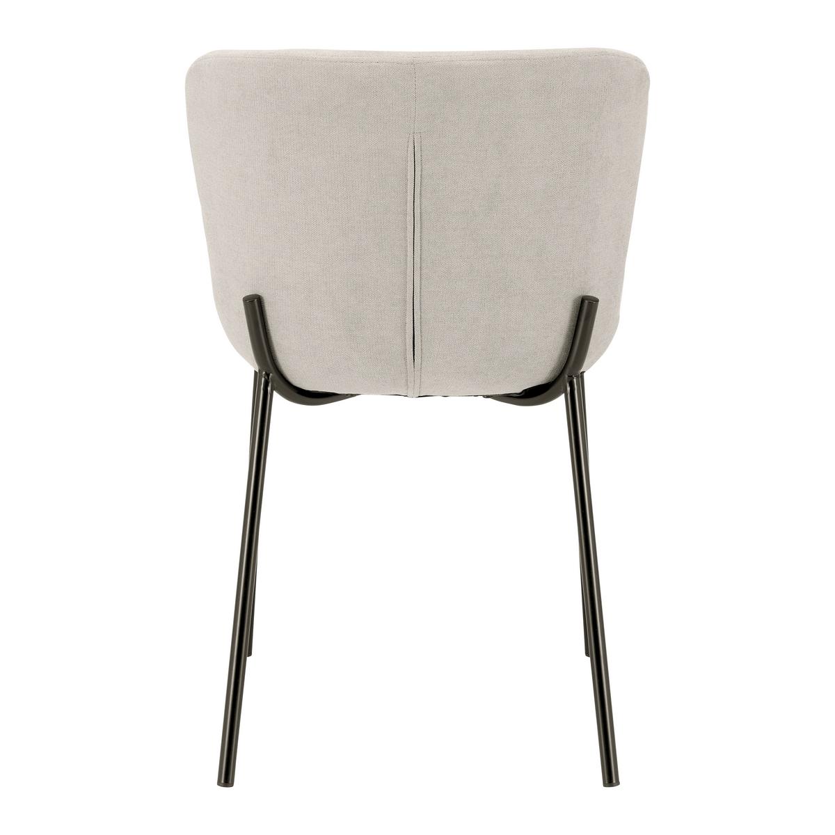 Židle NOEMIE béžová - černá/béžová, Moderní, kov/dřevo (46/79/56cm) - Bessagi Home
