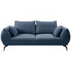 2-Sitzer-Sofa Cavo, Dunkelblau B: 208 cm - Schwarz/Dunkelblau, MODERN, Textil (208/86/118cm) - MID.YOU