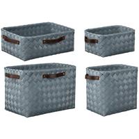 Aufbewahrungsboxen-set Julius - Blau/Braun, KONVENTIONELL, Kunststoff - James Wood